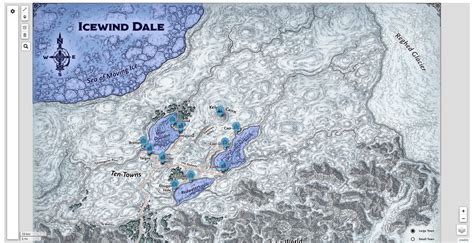 Map Of Icewind Dale 5e America Zip Code