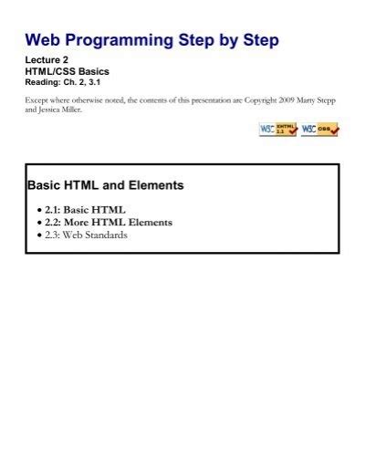 Pdf Web Programming Step By Step