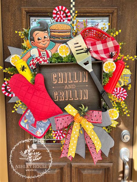 Grilling Wreath Everyday Wreath Summer Wreath Cookout Etsy In 2023