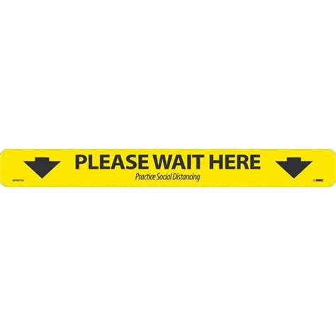 Nmc Please Wait Here Adhesive Backed Floor Sign 13346176 Msc