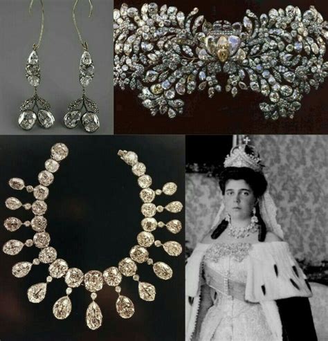 Joyas Nupciales Romanovpendientespectoral And Collar De Diamantes Gran