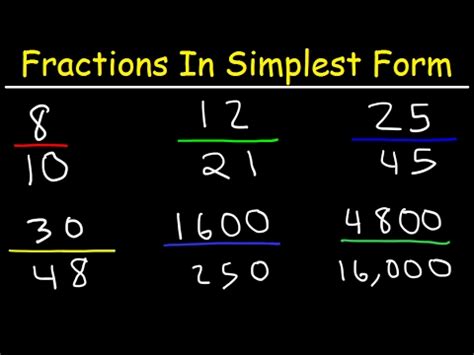 A mixed number is an addition of its whole and fractional parts. Reducing Fractions to Simplest Form - YouTube