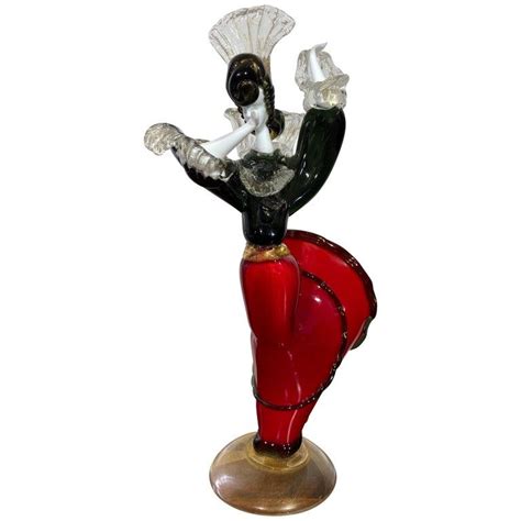 Venetian Murano Glass Flamenco Dancer Figurine 1950 Murano Glass Glass Sculpture Modern Murano