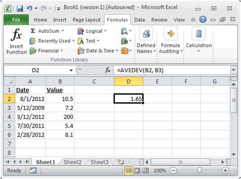 Now drag down the formulas to all the cells so that we will come to know the month of all employees, which is shown as a result in the below screenshot. MS Excel: How to use the AVEDEV Function (WS)