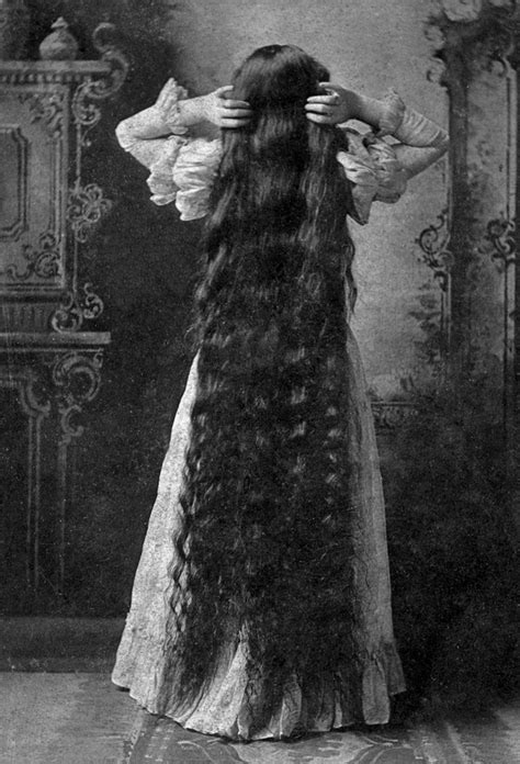 Florida Memory • Laura Virginia Wilson Displaying Her Long Hair