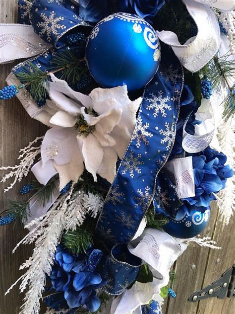 Christmas Wreath Christmas Swag Christmas Teardrop Swag Blue