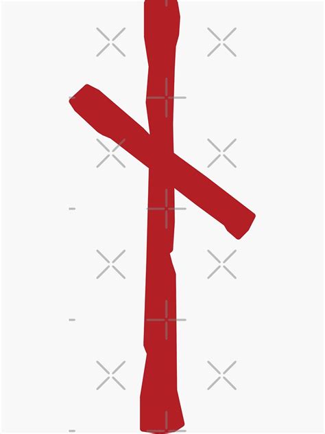 Viking Rune Naudhiz Elder Futhark Runic Necessity Symbol Sticker
