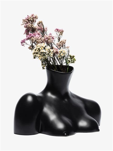 Anissa Kermiche Black Breast Friend Ceramic Vase Browns