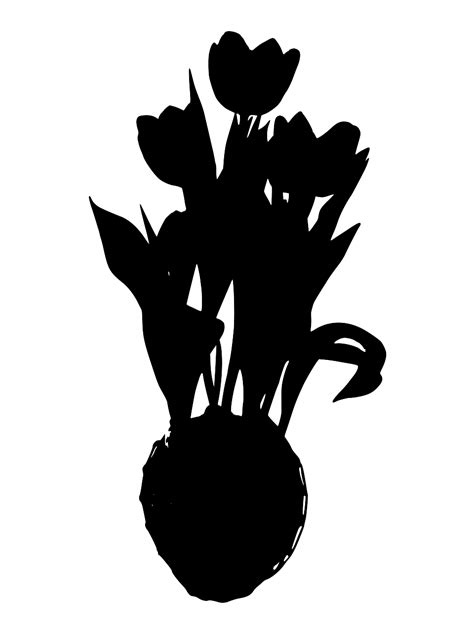 SVG Frühling Tulpe Blume Kostenloses SVG Bild Symbol SVG Silh