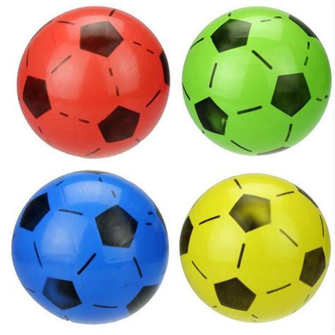 Mixed Color Children Sports Inflatable Plastic Ball Soccer Football