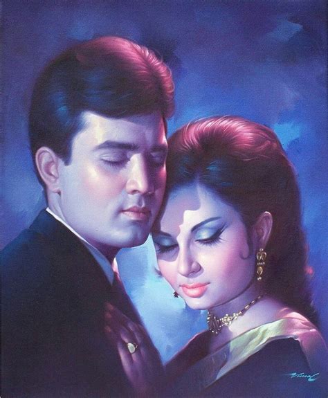 Beautiful Fan Art Of Rajesh Khana Ji With Sharmila Tagore Ji