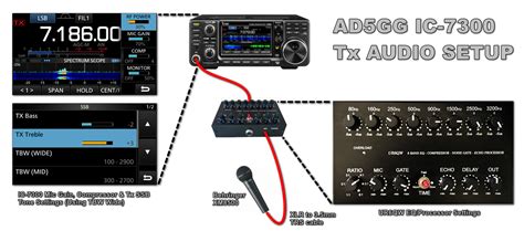 My Ic 7300 Tx Audio Setup Ad5gg