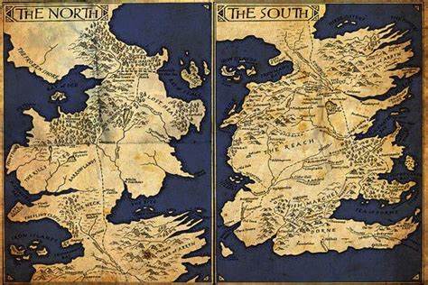 Game Of Thrones Printable Westeros Map Vintage By Pikselmatic 500