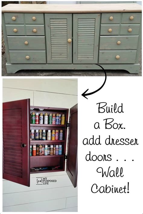 Contains instructions for adjusting the doors on lazy susan cabinets with attached doors. Wall Cabinet | Craft Storage | Repurposed Doors - My Repurposed Life™