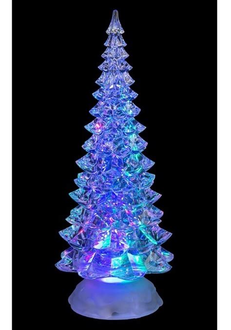 Large Light Up Swirling Glitter Christmas Tree Decor