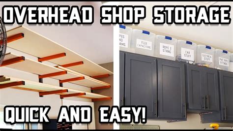 Diy Overhead Garage Shop Storage Quick Shop Organization Youtube