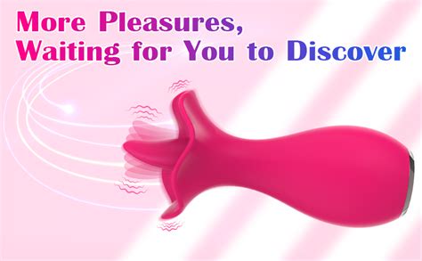 Clitoral Licking Vibrator With 10 Vibration Modes Adorime Rechargeable Rose Toy