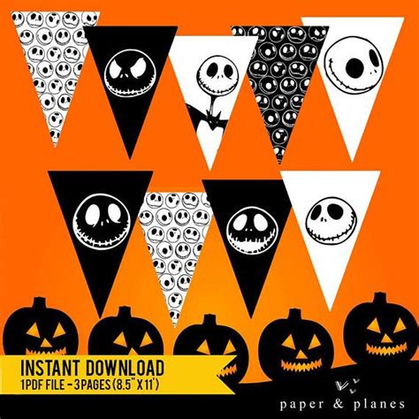 Instant Download Nightmare Before Christmas Banner Halloween Party