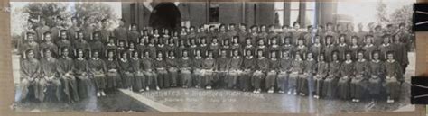 Vintage 1939 Biddeford High School Graduates Panoramic Group Photo
