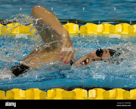 allison schmitt of the u s swims for the gold in the women s 200m freestyle final at the pan