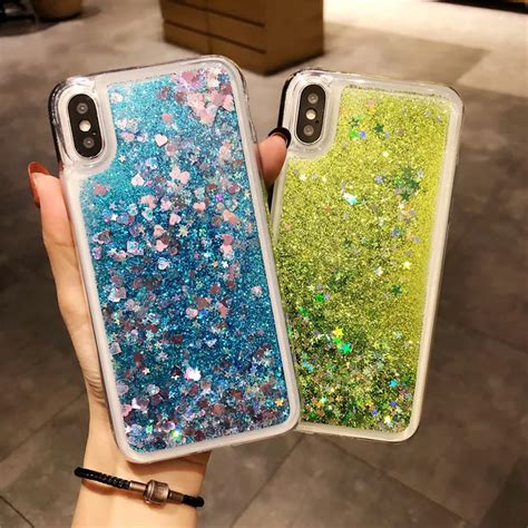 Dynamic Liquid Quicksand Glitter Tpu Case For Iphone X Cover Silicone
