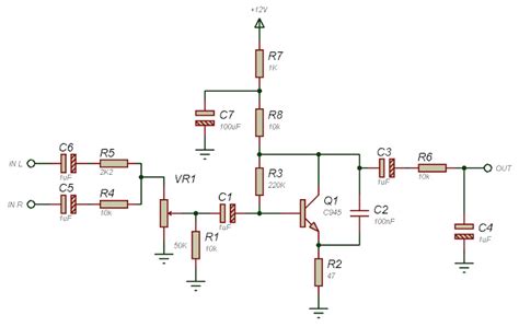 Active Subwoofer Filter Circuit Diagram