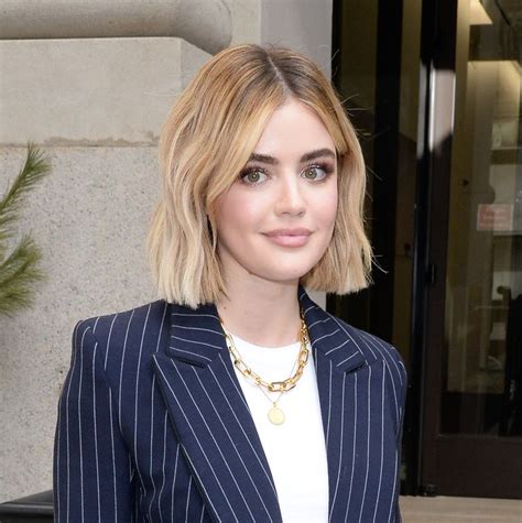 Lucy Hale Has Had A Fierce Hair Transformation Brunette Long Layers Straight Blonde Hair