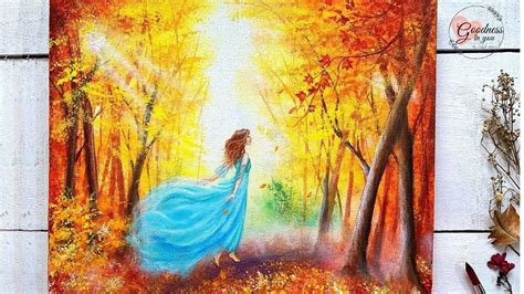 Step By Step Autumn Painting For Beginners Acrylic