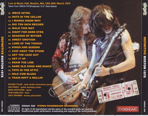 Aerosmith Definitive Boston 1978 1cd 1bonus Dvdr Giginjapan