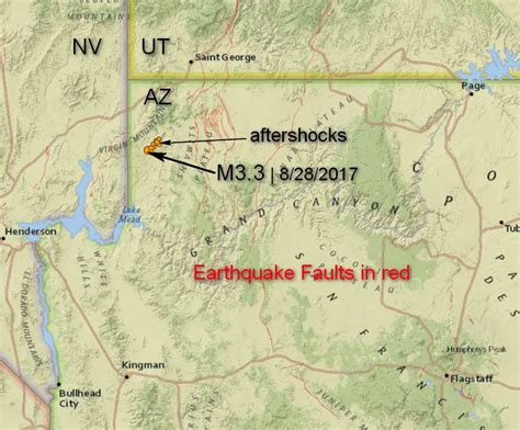 M33 Earthquake And Aftershocks In Northwestern Most Arizona E Magazine
