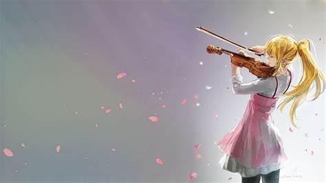 Free Download Hd Wallpaper Violin Miyazono Kaori Anime Shigatsu