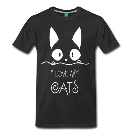 I Love My Cats Mens Premium T Shirt Shirts Designs In 2021 Shirts