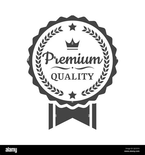 Premium Quality Label With Banner Ribbon Black Vector Sticker Stamp