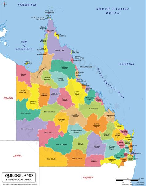 Queensland Lga Map Queensland Local Government Areas Map
