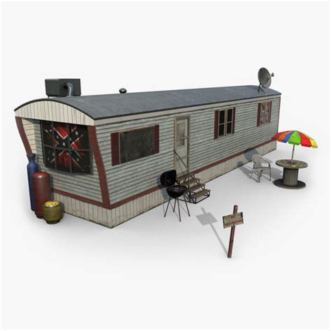 3d Model Mobile Home Game Ready Vr Ar Low Poly Cgtrader