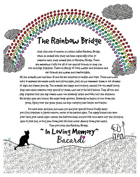 Rainbow Bridge Poem Free Printable Version Pet Loss Grief Support