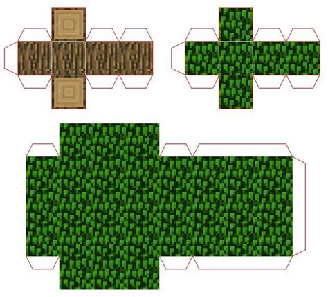 Papercraft Tree Mini Armables De Minecraft Manualidades De
