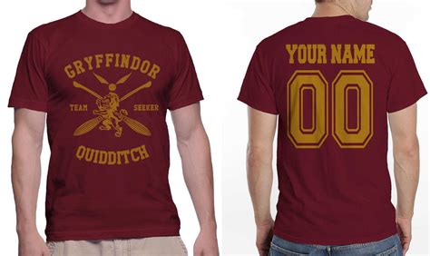 Customize New Gryffindor Seeker Quidditch Team Men T Shirt Tee Meh