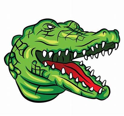 Alligator Crocodile Head Clip Vector Mascot Illustration
