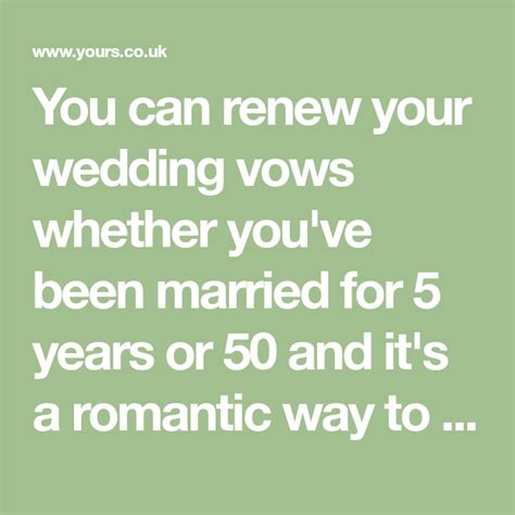 You Can Renew Your Wedding Vows Whether Youve Been Married For 5 Years