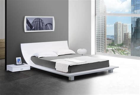 King size diamond solid white opluent look designer baroque style bed frame. Low Platform Bed Frame | Feel The Home