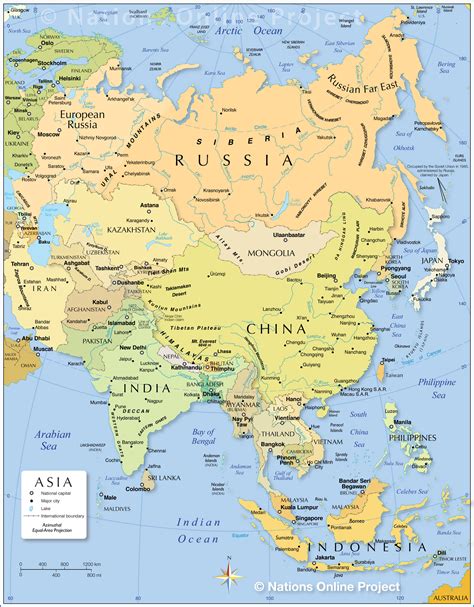 Asia Continent Map With Countries Winni Karilynn