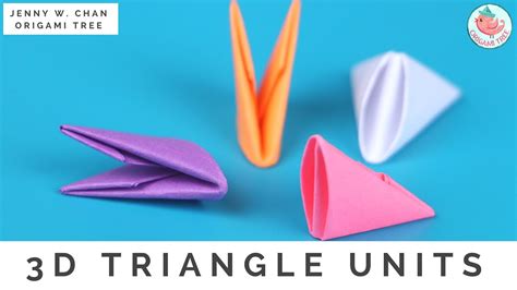 How To Fold 3d Origami Pieces Make The 3d Origami Triangle Units 3d