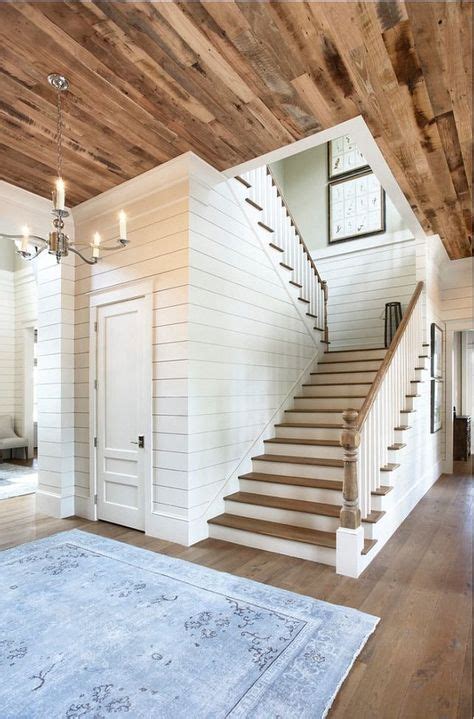 Lake House With Transitional Interiors In 2020 New Homes Shiplap