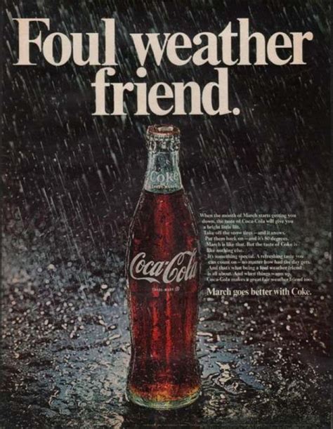 Coca Cola Foul Weather Friend 1969 Adbranch