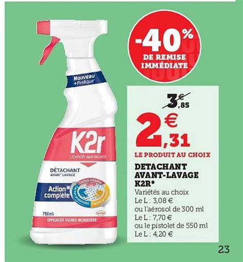 Promo Détachant Avant lavage K2r chez U Express iCatalogue fr