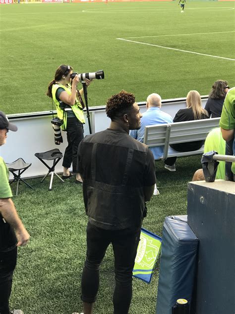 Seahawks star dk metcalf is serious about taking his talents to the track. DK Metcalf watching the Sounders last night in front of us ...