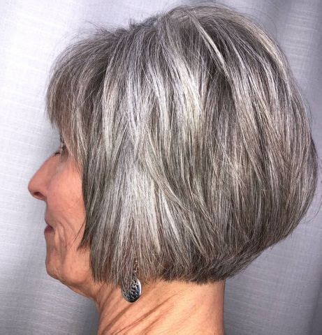 We have haircuts for straight or curly hair with different lengths and shapes. 65 Gorgeous Gray Hair Styles in 2020 | Grey hair, Short hair with layers, Thin hair haircuts