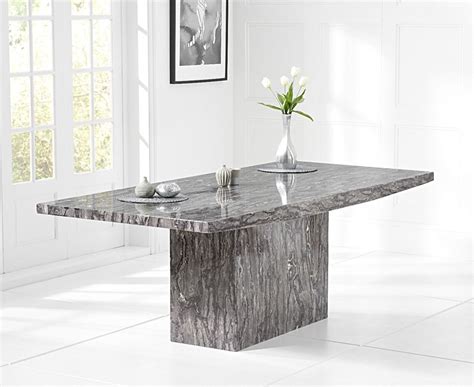 Crema 160cm Grey Marble Dining Table Oak Furniture Superstore All Marble