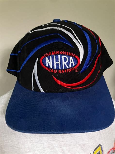 Vintage Nhra Swirl Logo Snapback Hat 90s Gem